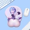3D Mouse Pad Waterproof Durable Anime Zero - Starting Life in Another World 3D 3D Boobs Butt