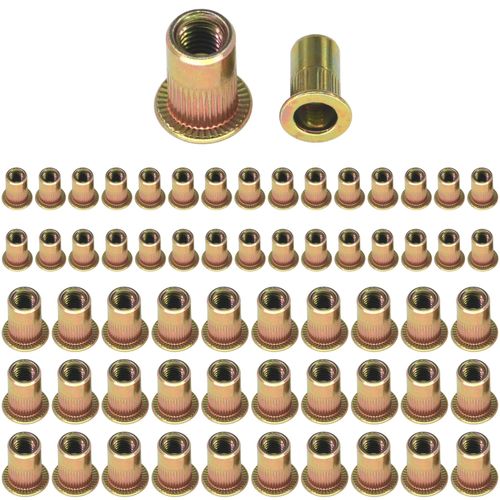 60 PCS M5 M6 Zinc Plated Carbon Steel Rivet Nuts