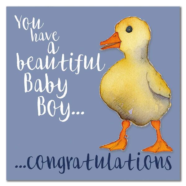 Beautiful Baby Boy - Greetings Card