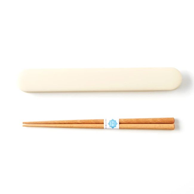 Takenaka Chopsticks Mayu Mayu Chopsticks Case Set Ivory Chopsticks 18cm