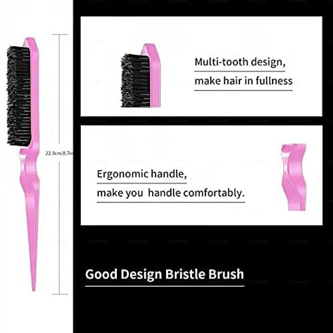 3 Pieces Hair Styling Comb Set Teasing Hair Brush Rat Pin Tail