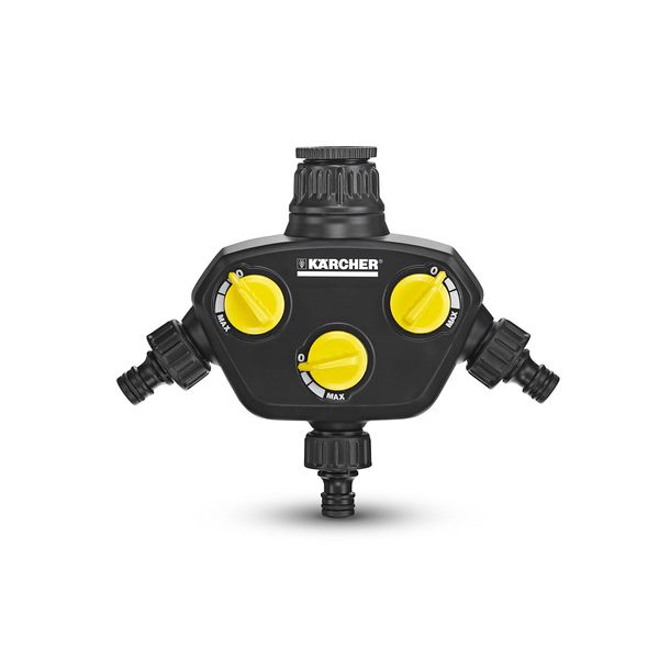 Kärcher 2.645-200.0 3-Way Tap Adapter, Schwarz