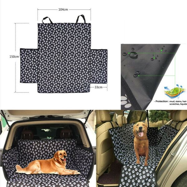 Waterproof Pet Dog Car Seat Cover Cushion Seat Belt Strap Hammock Protection Pad