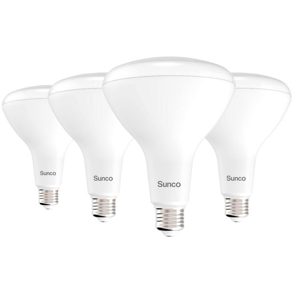 Sunco Lighting BR40 LED Light Bulbs, Indoor Flood Light, Dimmable, 2700K Soft White, 100W Equivalent 17W, 1400 LM, E26 Base, Recessed Can Light, High Lumen, Flicker-Free - UL & Energy Star 4 Pack