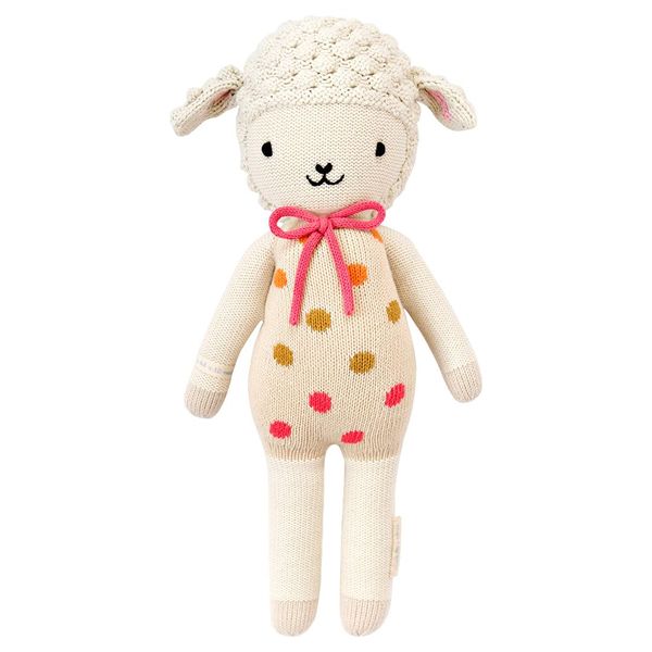 cuddle + kind Lucy The Lamb Little 13" Hand-Knit Doll – 1 Doll = 10 Meals, Fair Trade, Heirloom Quality, Handcrafted in Peru, 100% Cotton Yarn