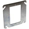 Hubbell-Raco 787 4" Square Cover, 1-Device, Mud Ring, Flat, Drawn, Metallic