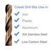 10PCS, 1/4", COBALT Drill Bits