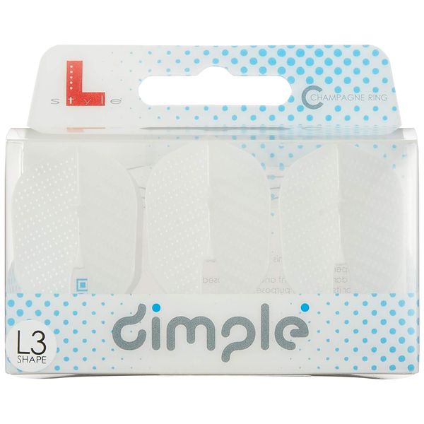 L-style L3d Shape Dimple Champagne Dart Flights - Pearl White