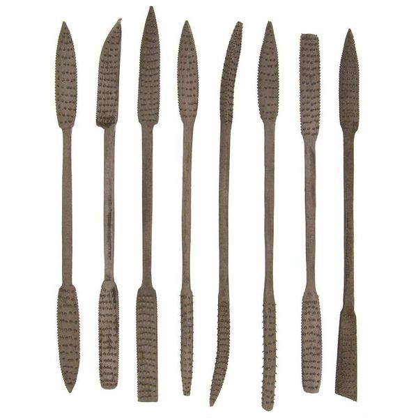 SE Heavy Wood Rasp Riffler File Set - Assorted Files for Rasp Cuts - Wood Shaping Tool - Set of 8 Pcs - 7408WFR