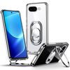 Rockaway Pixel 9A 5G Case, Smartphone Ring, Adjustable Angle, Foldable, Shockproof, Stand Function, Lightweight, Fall Prevention, Smartphone Case, Pixel 9A Cover, Clear