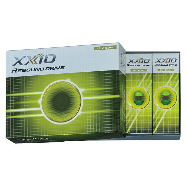 Dunlop Golf Balls XXIO REBOUND DRIVE 2021 Model, One Dozen (12 Pack) Lime Yellow XNRDYEL