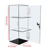 T'z Tagz Clear Acrylic Display Case Removable 2 Shelf Locking Showcase Cabinet