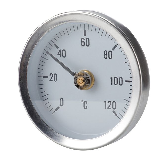 Metal Thermometer Hot Water Pipe Thermometer 0-120c Heating 63mm