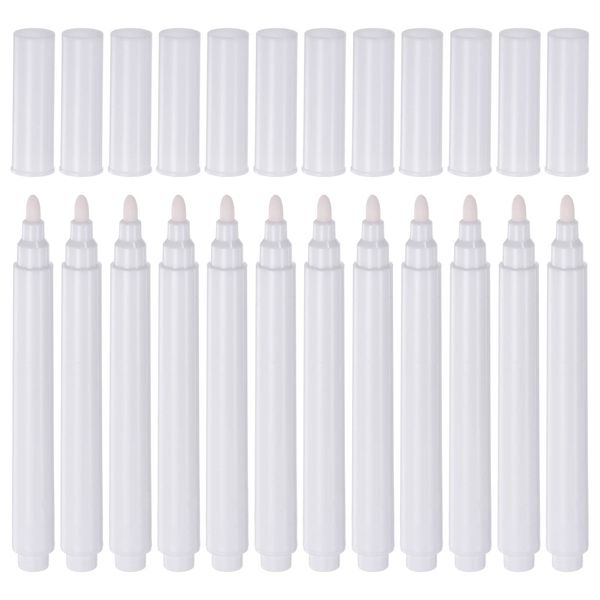 uxcell Erasable Ink Fabric Marker Pen Erasable Ink Sewing Stamp Pen Water Soluble Ink Tailors Pen Marking Tracing Tool for Quilting Dress Making White 12 Pack