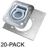Recessed D-Ring 6,000 lb. Cap. Tiedown w/ Backing Plate - 20 pack