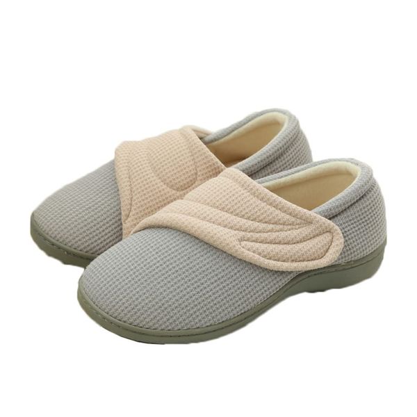 Sanaris Room Shoes, Nursing Shoes, Rehabilitation Shoes, Stylish, Nursing Shoes, Women's Slippers, Easy to Wear, Lightweight, Anti-Slip, Indoor and Outdoor Shoes, Slip-On, Nursing Shoes, Elderly Shoes, Slip-On Slippers, grey E