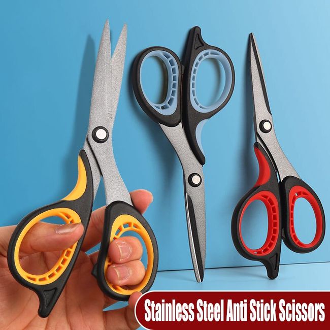 Stainless Steel Office Scissors Teflon Anti-rust Anti-stick