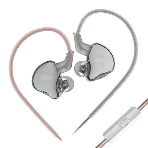 QZXYHYN KZ EDCX IEM 10MM Dynamic Coil 3.5MM Plug in-Ear Headphones (with mic, Grey)