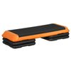 43'' Exercise Aerobic Step Platform Adjustable Fitness Stepper w/4 Risers Orange