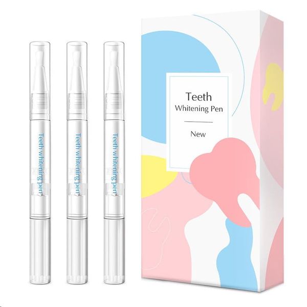 Teeth Whitening 3 Pens, 30+ Uses, enamel safe, non sensitive gel,