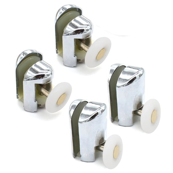 Set of 4 Chrome Plated Shower Door Rollers 2 Upper and 2 Lower YQ2028