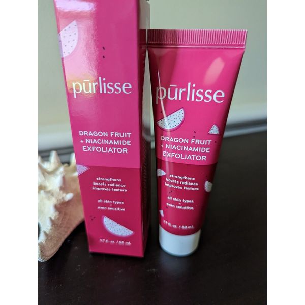 Purlisse Dragonfruit + Niacinamide Exfoliator 1.7 oz 50 ml Full Size NIB Sealed