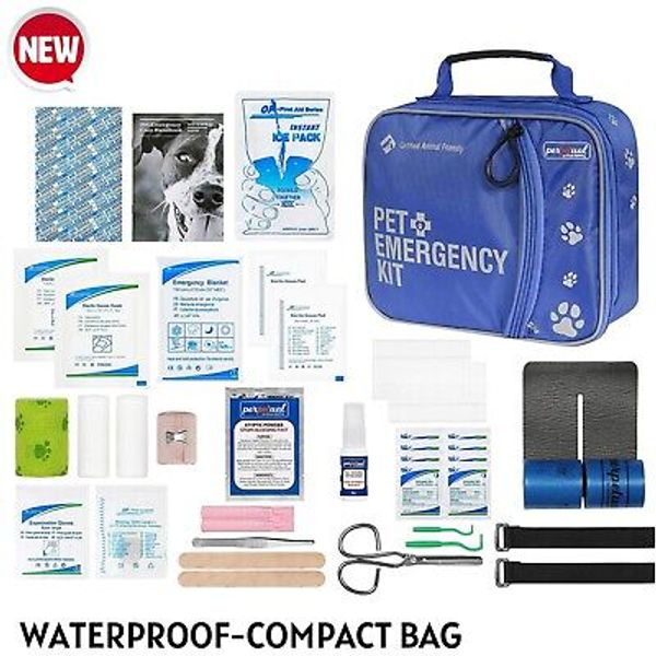 Pet First Aid Kit Emergency Dog/ Cat Bag for Hiking Travelling Camping Outdoor