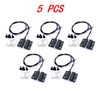 JZK 5 sets Wired Security Contact Sensor Alarms Window Gate Normal Closed Surface Mount Black Magnetic Reed Switch