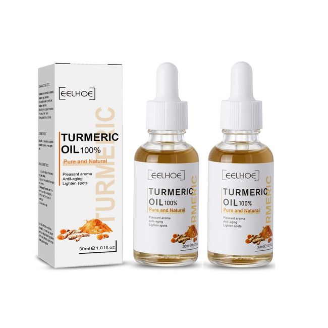 2023 New Turmeric Dark Spot Serum Oil, Turmeric Face Serum Oil, Bright Skin Dark Spot Corrector Face Serum (colorless 2P)