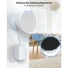 Maxonar Wall Mount, Holder with Integrated Cable Management Space Saving Stand, Compatible with Echo Pop and Google Nest Speaker, White