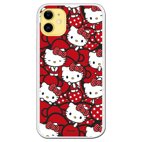 Personalaizer iPhone 11 Case - Hello Kitty Red Bows and Dots