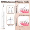 Plaque Remover for Teeth, Electric Tooth Cleaner Tartar Remover for Teeth with LED Light,4 Modes Rechargeable Teeth Cleaning Kit with Dental Tools, 2 Replaceable Heads