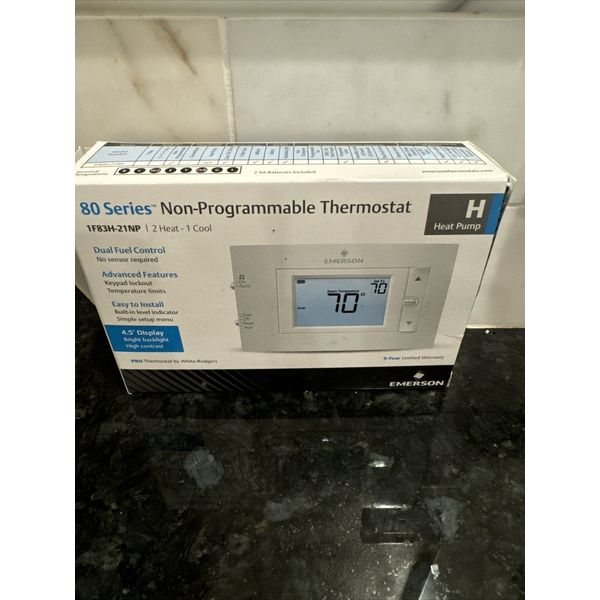 Emerson 1F83H-21NP 80 Series Non Programmable Thermostat /Heat Pump Units 2H/1C