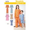 Simplicity Childrens Easy Sewing Pattern 1575 Pyjamas Sleepwear