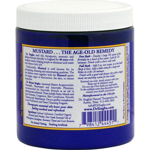 Dr. Singha's Mustard Bath, Therapeutic Bath Salts, 16 Ounce