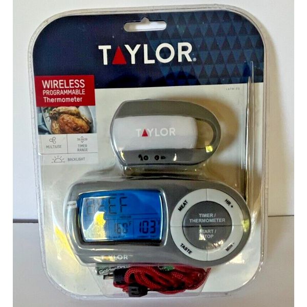TAYLOR WIRELESS PROGRAMABLE THERMOMETER WITH WIRELESS REMOTE CONTROL  NEW SEALED