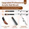Saviland Acrylic Nail Brush Set - 3pcs Professional Nail Brush for Acrylic Nails, Kolinsky Acrylic Brush for Acrylic, Nail Art Brushes for Acrylic Powder, Black & white Wooden Handle, Size 8/10/14