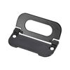 sourcing map Finger Flush Pull Handle 74x34x5mm Rectangle for Drawer Door Black 3pcs