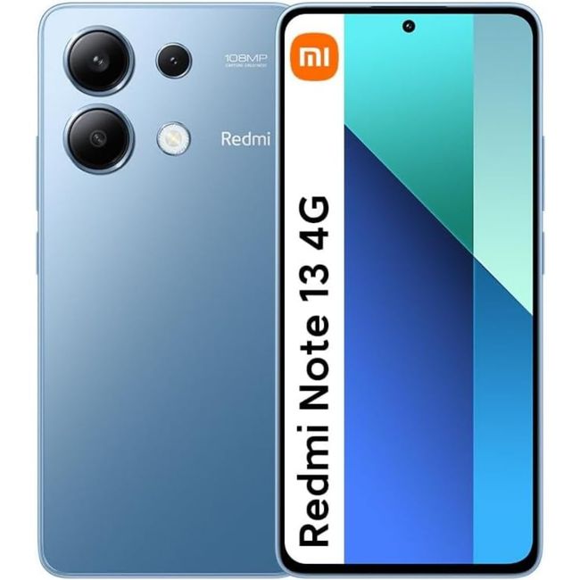 Xiaomi Redmi Note 13 4G Smartohone 8+256GB Unlock all Networks - Ice Blue (UK Version + 2 Years Warranty)