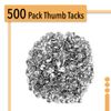 Mr. Pen Thumb Tack, Flat Push Pins, Silver Thumb Tacks, 500 Pack