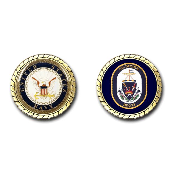 USS Decatur DDG-73 Crest Challenge Coin