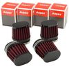 Ager 50mm Oval Power Filter, Black and Red, 4 Pack