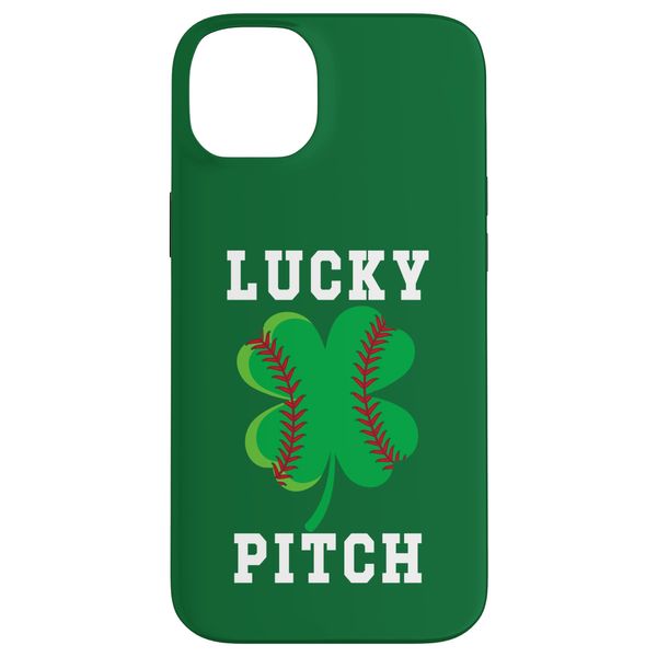 St Patricks Day Baseball Funny St Patrick's Baseball Clover Hülle für iPhone 14 Plus