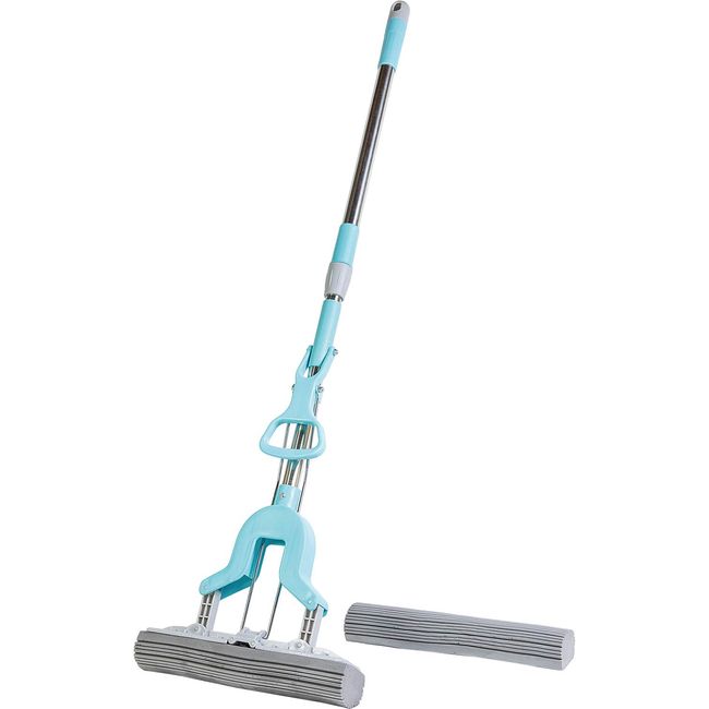 Save Industries SV-6599 Floor Mop Telescoping Super V Mop with 1 Replacement Mop