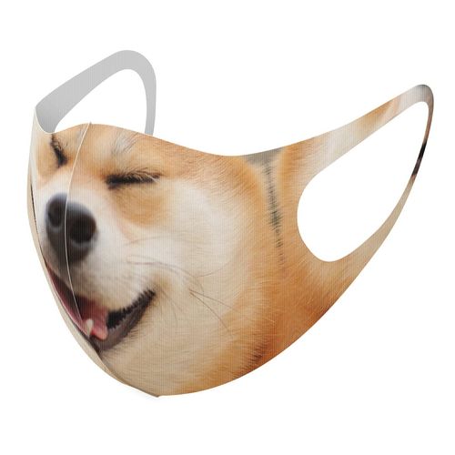 Sumakore 000926 Design Mask, Set of 2, Polyester, Washable, Cloth Mask, Unisex, Animal, Dog, Shiba Inu