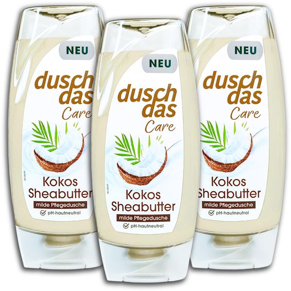 Duschdas Shower Gel Care Coconut & Shea Butter 3 x 225 ml Pack of 3