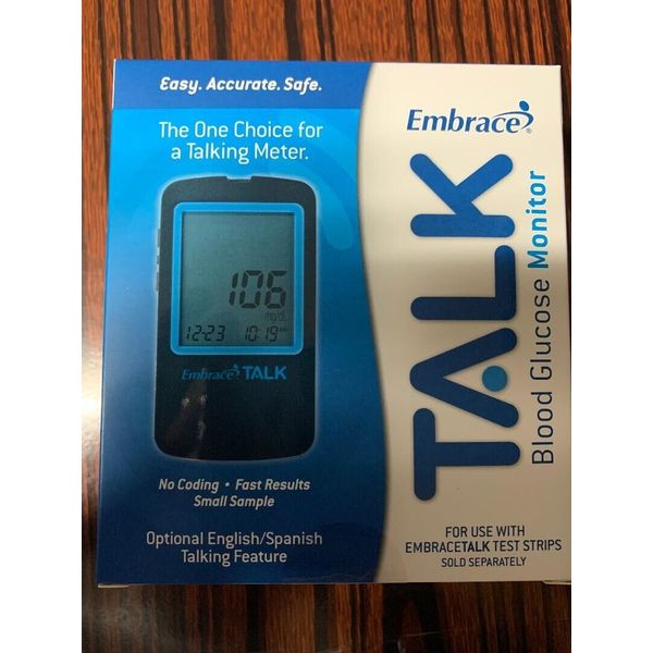 Embrace Blood Glucose Monitoring System Talking Machine No Coding Required