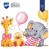 Vervaco Birth Record Animal Cheer Counted X Stitch Kit, Multi-Colour