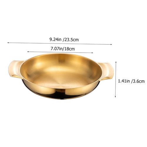 GOOHOCHY stainless steel seafood pot skillet pan milk japanese omelette pan noodle pot metal serving stainless steel stockpot stir fry wok pan steam pot fish omelet pan non stick