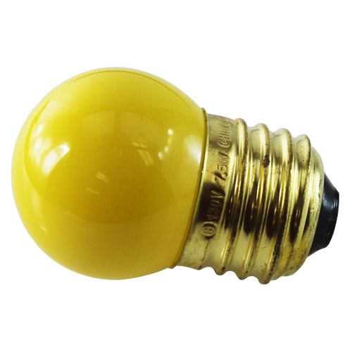 Bulbrite 702607-7.5S11Y - Yellow 7.5 Watt S11 Light Bulb, 130 Volt Long Life